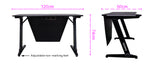 NNEMB Gaming PC Desk Carbon Fiber Style Black