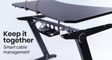 NNEMB Gaming PC Desk Carbon Fiber Style Black