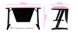 NNEMB Gaming Computer PC Desk Z-Style-Pink and Black-Cable Management