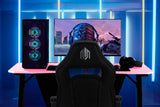 NNEMB Gaming Computer PC Desk Z-Style-Pink and Black-Cable Management