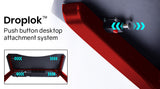 NNEMB Gaming PC Desk 120x60cm Carbon Fiber Styling Red LED Lights