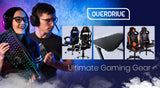 NNEMB Gaming PC Desk 120x60cm Carbon Fiber Styling Adjustable LED Lights