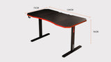 NNEMB Gaming PC Desk Carbon Fiber Style-Black and Red-with Headset Holder-Gaming Mouse Pad