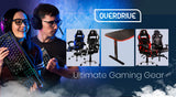 NNEMB Gaming PC Desk Carbon Fiber Style-Black and Red-with Headset Holder-Gaming Mouse Pad
