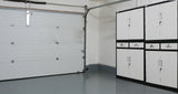 NNEMB Black/White 4 Door 2 Drawer Steel Stationary Office Storage Cabinet