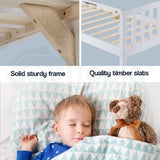 NNEMB White Single Bed Frame With Medium Firm Mattress