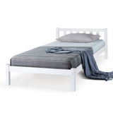 NNEMB White Single Bed Frame With Medium Firm Mattress