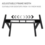 NNEMB Standing Desk Frame Only-60-126cm Height-2 Motors-120KG Load-Black
