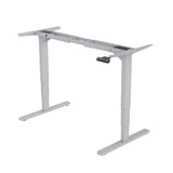 NNEMB Standing Desk Frame Only-60-126cm Height-2 Motors-120KG Load-Silver