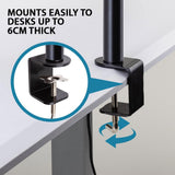 NNEMB Desk Monitor Stand 2 Arm-Dual Computer Holder Screen Riser Bracket