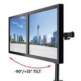 NNEMB Desk Monitor Stand 2 Arm-Dual Computer Holder Screen Riser Bracket