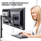 NNEMB Desk Monitor Stand 2 Arm-Dual Computer Holder Screen Riser Bracket