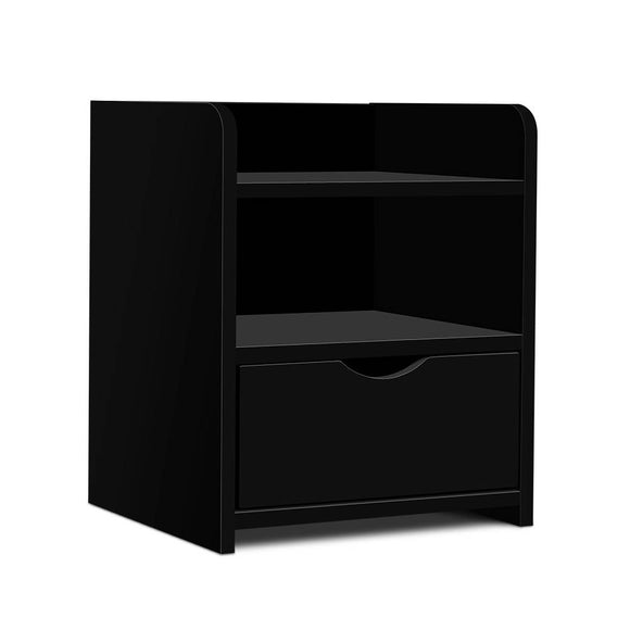 NNEDSZ Bedside Table Drawer - Black