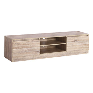 NNEDSZ 160CM TV Stand Entertainment Unit Lowline Storage Cabinet Wooden