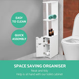 NNEDSZ Freestanding Bathroom Storage Cabinet - White