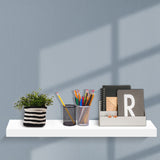 NNEDSZ Wall Shelf Floating Bookshelf Set DIY Storage Display Rack 80cm White