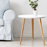 NNEDSZ Round Side Table - White