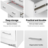 NNEDSZ Tallboy 4 Drawers Storage Cabinet - White