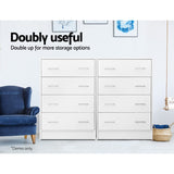 NNEDSZ Tallboy 4 Drawers Storage Cabinet - White