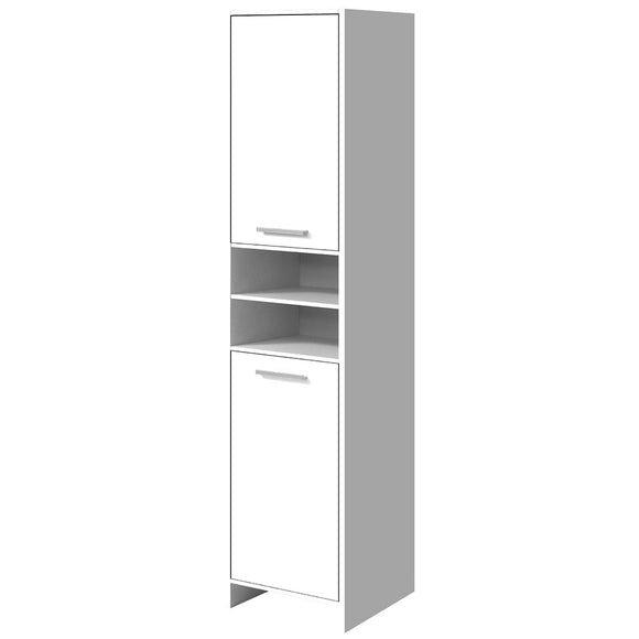 NNEDSZ 185cm Bathroom Tallboy Toilet Storage Cabinet Laundry Cupboard Adjustable Shelf White