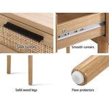 NNEDSZ Rattan Console Table Drawer Storage Hallway Tables Drawers