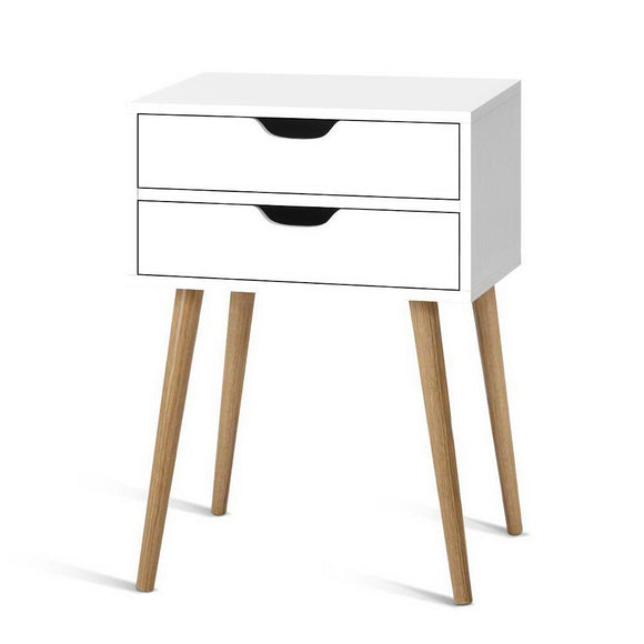 NNEDSZ Bedside Tables Drawers Side Table Nightstand Wood Storage Cabinet White