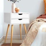 NNEDSZ Bedside Tables Drawers Side Table Nightstand Wood Storage Cabinet White