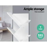NNEDSZ Display Shelf 7-Shelf Tree Bookshelf Book Storage Rack Bookcase White