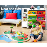 NNEDSZ 8 Bins Kids Toy Box Storage Organiser Rack Bookshelf Drawer Cabinet