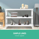 NNEDSZ Wooden Storage Console Table - White