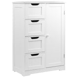 NNEDSZ Bathroom Tallboy Storage Cabinet - White