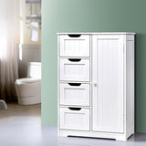 NNEDSZ Bathroom Tallboy Storage Cabinet - White