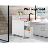 NNEDSZ Bathroom Storage Toilet Cabinet Caddy Holder Drawer Basket With Wheels