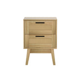 NNEDSZ Bedside Tables Rattan 2 Drawers Side Table Nightstand Storage Cabinet