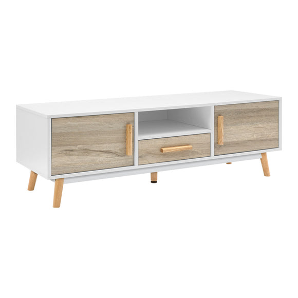 NNEDSZ Wooden Entertainment Unit - White & Wood