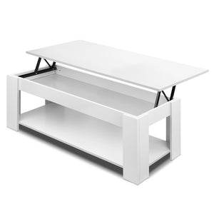 NNEDSZ Lift Up Top Mechanical Coffee Table - White