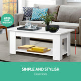NNEDSZ Lift Up Top Mechanical Coffee Table - White
