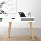 NNEDSZ Office Computer Desk Study Table Storage Drawers Student Laptop White