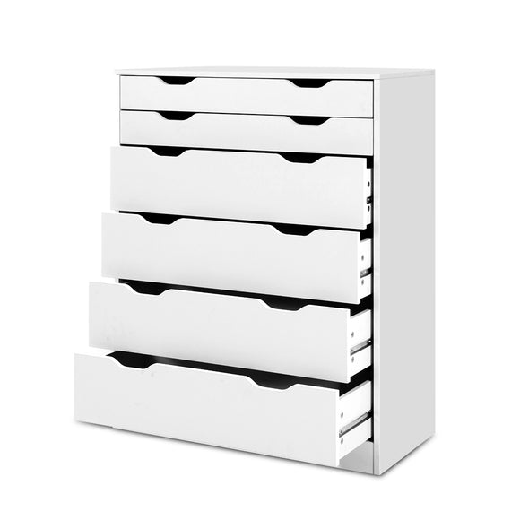 NNEDSZArtiss 6 Chest of Drawers Tallboy Cabinet Storage Dresser Table Bedroom Storage
