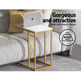 NNEDSZ Coffee Table Side Table Laptop Desk Bedside Sofa Wooden Table Marbel