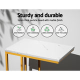 NNEDSZ Coffee Table Side Table Laptop Desk Bedside Sofa Wooden Table Marbel