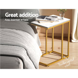 NNEDSZ Coffee Table Side Table Laptop Desk Bedside Sofa Wooden Table Marbel