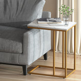 NNEDSZ Coffee Table Side Table Laptop Desk Bedside Sofa Wooden Table Marbel