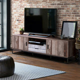 NNEDSZ TV Cabinet Entertainment Unit Stand Storage Wooden Industrial Rustic 180cm