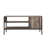 NNEDSZ TV Cabinet Entertainment Unit Stand Storage Wood Industrial Rustic 124cm