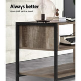 NNEDSZ TV Cabinet Entertainment Unit Stand Storage Wood Industrial Rustic 124cm