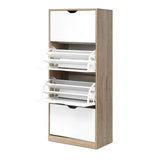 NNEDSZ 48 Pairs Shoe Cabinet Rack Organiser Storage Shelf Wooden