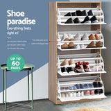 NNEDSZ 48 Pairs Shoe Cabinet Rack Organiser Storage Shelf Wooden
