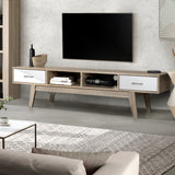 NNEDSZ TV Cabinet Entertainment Unit Stand Storage Drawer Scandinavian 180cm Oak