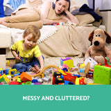 NNEDSZ  12 Plastic Bins Kids Toy Organiser Box Bookshelf Storage Children Rack